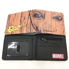 Guardians of the Galaxy Groot Wallets PU Leather Coin Purse Zipper Bifold Anime Wallet