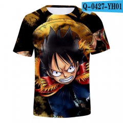 Fashion One Piece 3D Loose T shirts Summer Short Sleeves Cosplay Tshirt