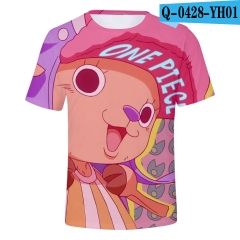 Fashion One Piece 3D Loose T shirts Summer Short Sleeves Cosplay Tshirt