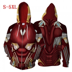 Iron Man The Avengers 3D Cosplay Cartoon Hooded Fashion Long Sleeve Hoodie