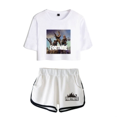 Fortnite Game Fashion Girls Short Suit Summer Soft Sports T shirts