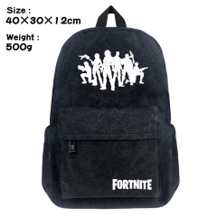 Fortnite Game Satchel Bags Canvas Black Schoolbag Anime Backpack
