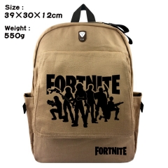 Fortnite Game Satchel Bag Canvas Khaki Anime Backpack