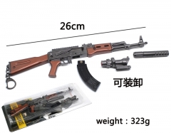 Playerunknown's Battlegrounds Cosplay Game AK Gun Model Pendant Anime Alloy Keychain