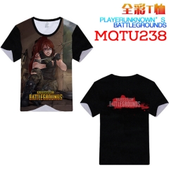 Game Playerunknown's Battlegrounds Cosplay Cartoon Print Anime Short Sleeves Style T Shirts