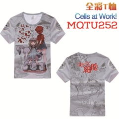 Cells at Work Cosplay Cartoon Print Anime Short Sleeves Style T Shirts