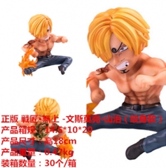 One Piece Tattoo Vinsmoke Sanji Cartoon Model Toy Statue Anime PVC Action Figures 18cm