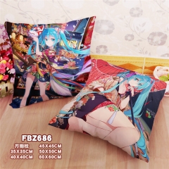 Hatsune Miku Vocaloid Japanese Cosplay Cartoon Pillow Square Anime Cute Bolster