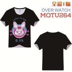 Game Overwatch Cosplay Cartoon Print Anime Short Sleeves Style Round Neck Comfortable T Shirts