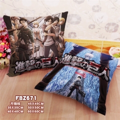 Attack On Titan/Shingeki No Kyojin Cartoon Pillow Square Stuffed Bolster