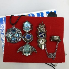 Hitman Reborn Cosplay Cartoon Decoration Jewelry Anime Necklace+Ring (Set)