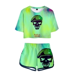 Popular Movie Suicide Squad 3D Girls Suits Fashion Short T shirts And Pants