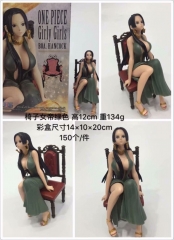 One Piece Boa Hancock Green Clothes Cartoon Model Toys Statue Japanese Anime PVC Figure 12cm