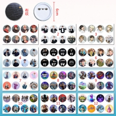 12 Designs Fortnite BTS Cosplay Game Cartoon Pin Decoration Anime Brooch