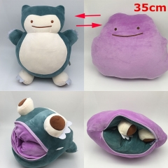 35CM Pokemon Snorlax Cartoon Doll Anime Plush Toys Pillow