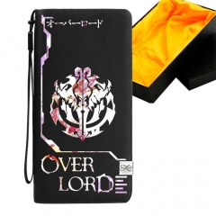 Overlord Black Long Wallet PU Leather Bifold Wallets Women Coin Purse