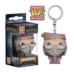 Funko Pop Harry Potter Dumbledore PVC Model Toys Key Ring Anime Cartoon Figures Pendant Keychain