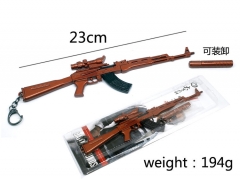 Playerunknown's Battlegrounds AK Gun Cosplay Game Model Pendant Anime Alloy Keychain