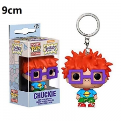 Funko POP Rugratg Gowild Chuckie Keychain Model Pendant Anime Figure Key Ring 9cm