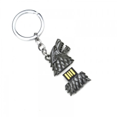 American Game Of Thrones Cartoon Alloy USB Keychain Decoration Pendant
