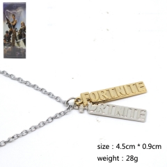 Hot Fortnite Cosplay Game Decoration Neck Fashion Letter Design Anime Alloy Necklace