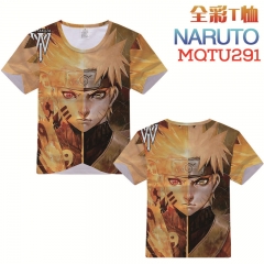 Naruto Cosplay Cartoon Print Anime Short Sleeves Style Round Neck Comfortable T Shirts