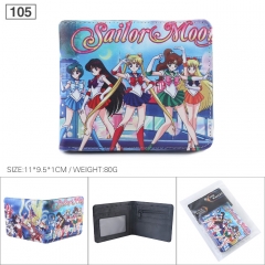 Pretty Soldier Sailor Moon Cosplay Cartoon Fashion Purse Bifold Anime Wallet