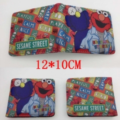 Sesame Street Hot Anime Cartoon PU Wallet Bifold Coin Purse