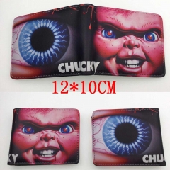 Child's Play Chucky Hot Anime Cartoon PU Wallet Bifold Coin Purse