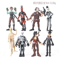8pcs/set Fortnite Collection Toys Statue Anime PVC Figure 9cm