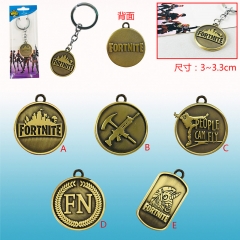 5Styles Fortnite Cosplay Cartoon Decoration Anime Keychains