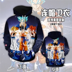 Dragon Ball Z  Fashion Cosplay 3D Hoodie Soft Cartoon Hooded Long Sleeve Pullover Sweatshirt