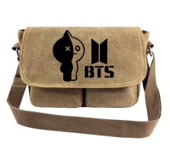 K-POP BTS Bulletproof Boy Scouts Cartoon Canvas Crossbody Bag Student Anime Shoulder Bag