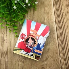 One Piece Cosplay Cartoon Short Purse Anime PU Leather Wallet
