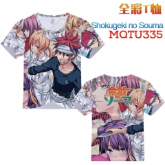 Shokugeki no Soma Cosplay Game Cartoon Print Anime Short Sleeves Style Round Neck Comfortable T Shirts