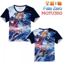 Fate Cosplay Game Cartoon Print Anime Short Sleeves Style Round Neck Comfortable T Shirts