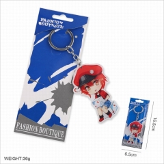 Cells at Work Erythrocytes One Side Decoration Pendant Cosplay Pendant Anime Keychains