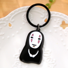 Spirited Away Cute No Face Man Pendant Key Ring Cartoon Anime Acrylic Keychain
