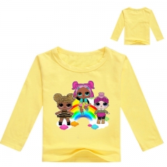 2018 Surprise Doll Fashion Cosplay Cartoon Print Anime Long Sleeves Style Round Neck Comfortable T Shirts For Children