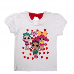 4Styles 2018 Fashion Surprise Doll Fashion Cosplay Cartoon Print Anime Short Sleeves Style Round Neck Comfortable T Shirts For Children
