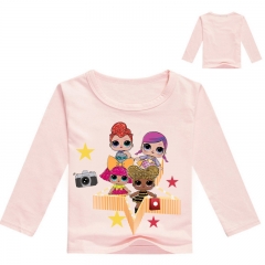 2018 Surprise Doll Fashion Cosplay Cartoon Print Anime Long Sleeves Style Round Neck Comfortable T Shirts For Children