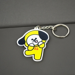 K-POP BTS Bulletproof Boy Scouts Pendant Key Ring Cartoon Kawaii Anime Acrylic Keychain Surrounding Gift