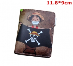One Piece PU Leather Cosplay Cartoon Short Purse Anime Wallet