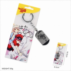 Cells at Work Cosplay Cartoon Stainless Steel Decoration Keyring Anime Keychain