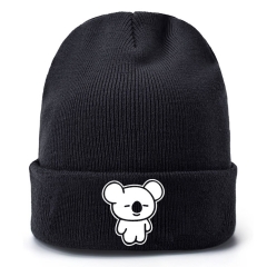 K-POP BTS Bulletproof Boy Scouts Cartoon Thick For Winter Hat Warm Decoration Wool Hat