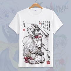 Full Metal Panic Chidori Kaname Cartoon Printed Cosplay Short Sleeve Anime T Shirt