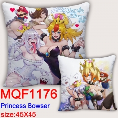 Super Mario Bro Princess Bowser Cartoon Soft Pillow Game Square Stuffed Pillows