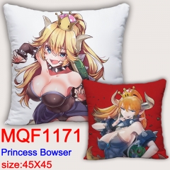 Super Mario Bro Princess Bowser Cartoon Soft Pillow Game Square Stuffed Pillows