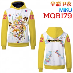 Hatsune Miku Fashion Cosplay Cartoon Print Anime Sweater Hooded Hoodie