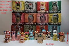 12PCS/SET One Piece Cute Den Den Mushi Cartoon Model Toys Statue Anime PVC Figures